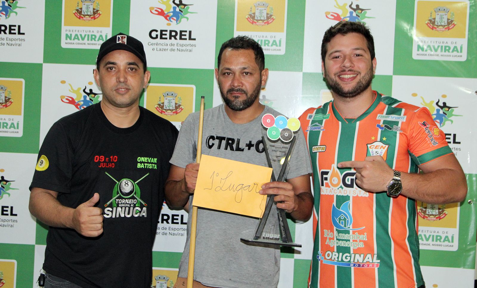 Vereador Onevan, finalista do torneio e Gerente de Esporte 