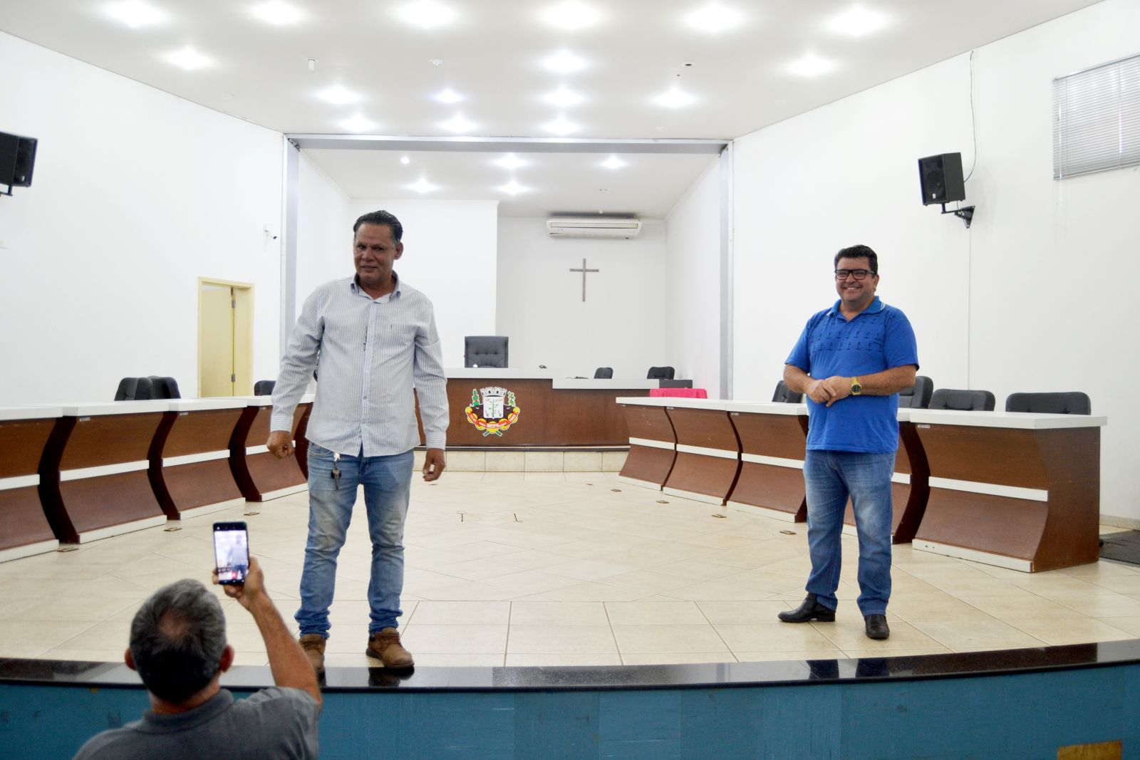 Vereadores Bianchi e José Roberto ( Vice-Presidente)