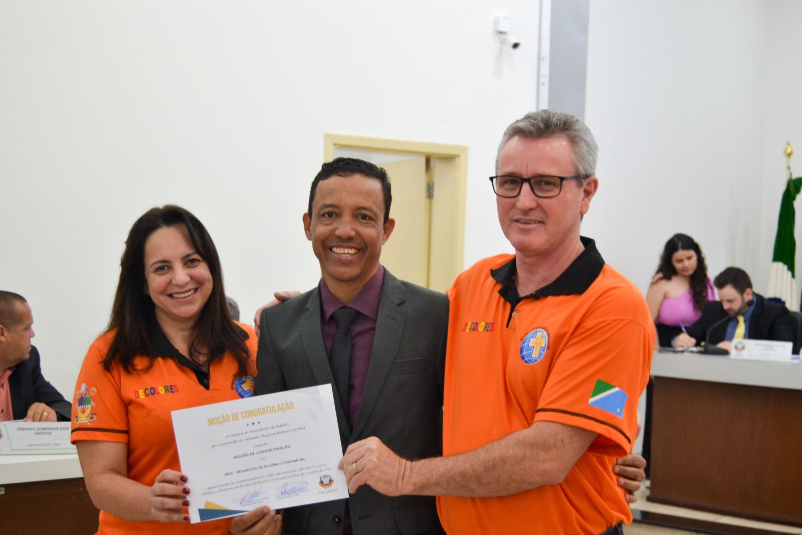 Vereador Regivan e coordenadores do MCC