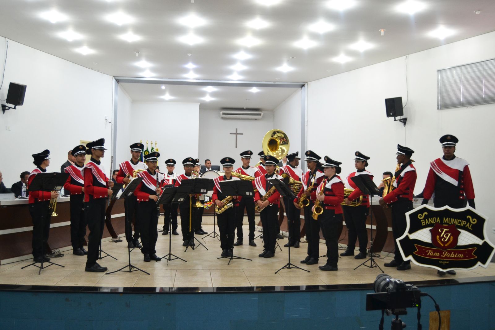Banda Marcial Tom Jobim se apresentando