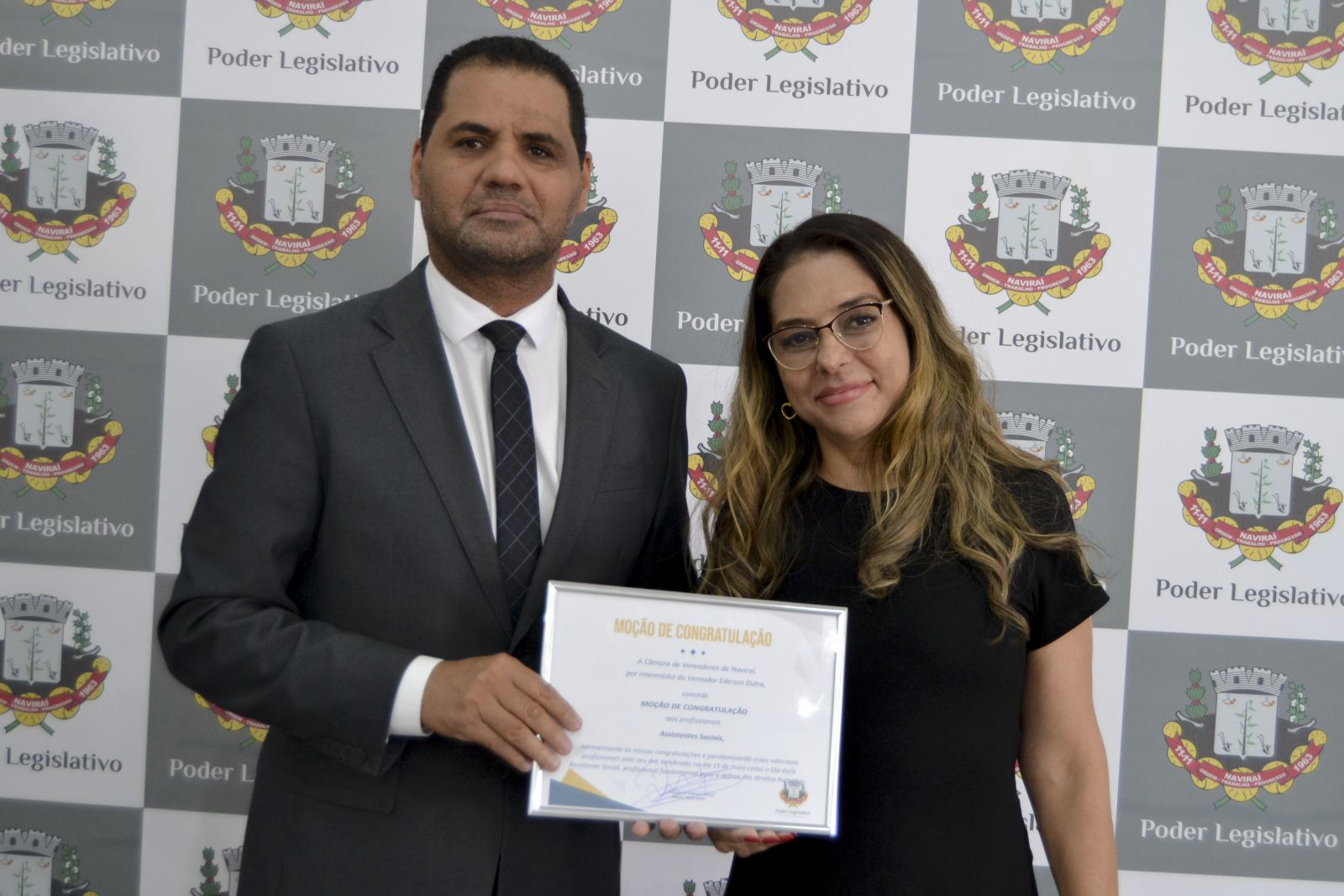 Presidente do Legislativo Ederson Dutra e Andrelice Ticiane