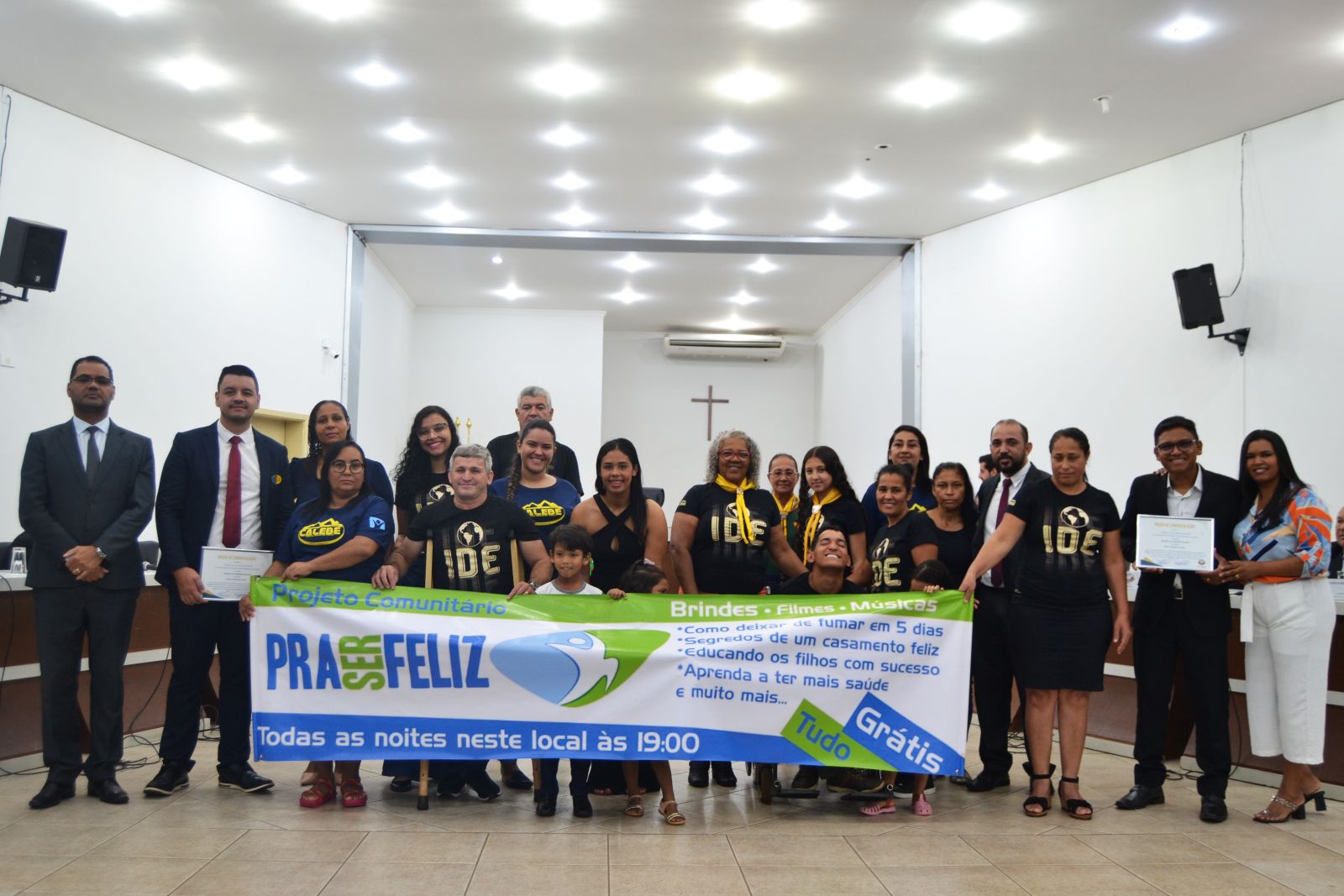 equipe de voluntários da Igreja Adventista do Sétimo dia, Vereador Onevanzinho e Presidente Vereador Ederson Dutra