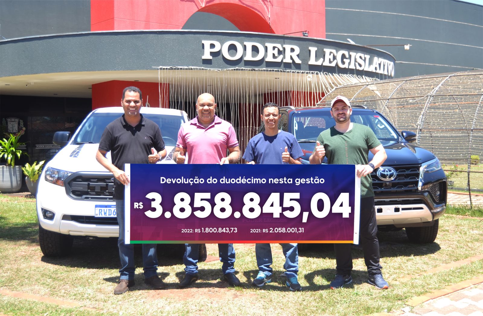 Presidente Ederson Dutra, Milton, Regivan e Ricck 